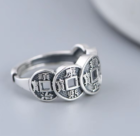 Anillo de los 5 Emperadores Ajustable - Atrae Abundancia y Protección + Pulsera feng shui de REGALO 🎁
